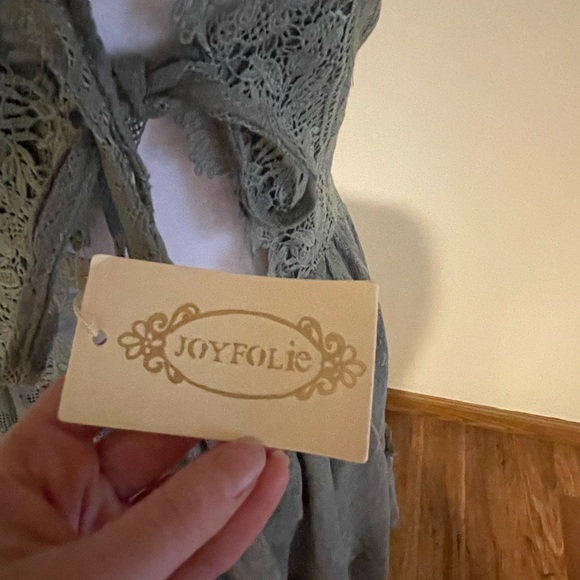 Joyfolie Lace Sage Midi Dress - Picture 7 of 7